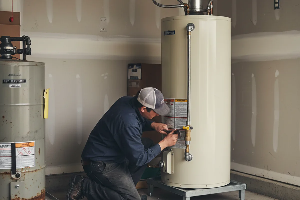 Water heater and shutoff valve replacement in East Providence